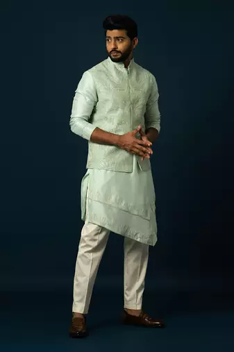 Seafoam nehru jacket