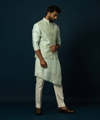 Seafoam nehru jacket 3
