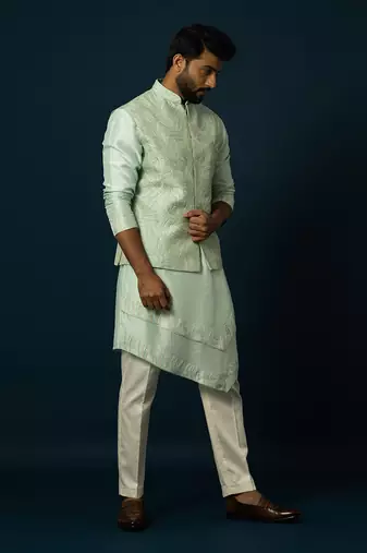 Seafoam nehru jacket