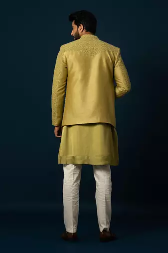 Verdent frenchknot kurta  jacket set