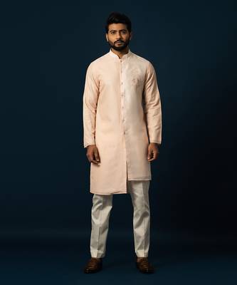 Apricot stitchlines kurta set 1