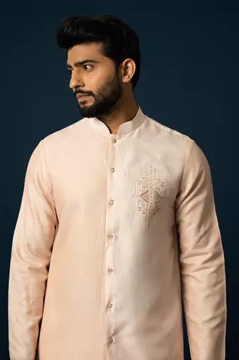 Apricot stitchlines kurta set