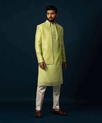 Lawn kurta jacket set 1