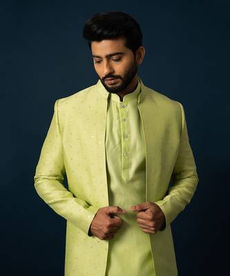 Lawn kurta jacket set 2