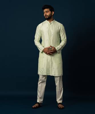 Tender leaf embroidered kurta set 1