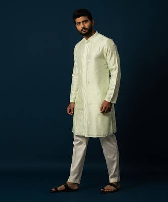 Tender leaf embroidered kurta set 2