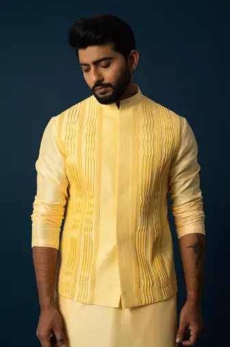 Smoked nehru jacket