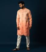 Ombre coral kurta set