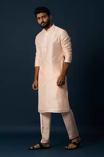 Coral wave kurta set