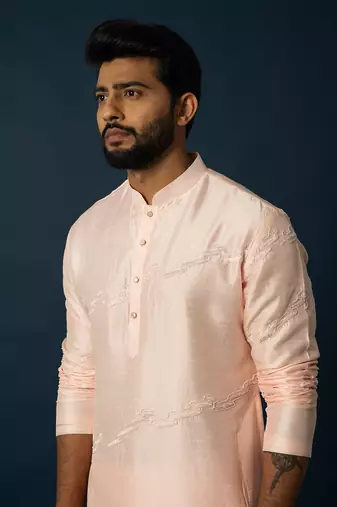 Coral wave kurta set