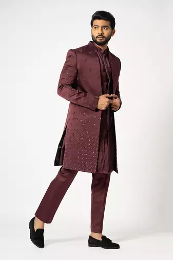 Grape wine open jacket set