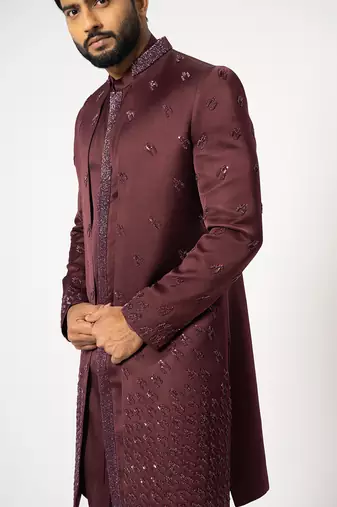 Grape wine open jacket set