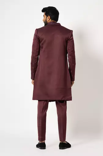 Grape wine open jacket set