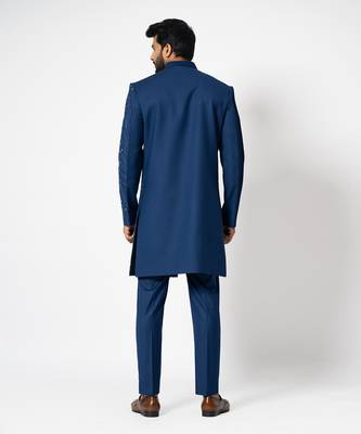 Ultramarine panelled achkan set 5