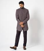 Merlot wine short achkan set