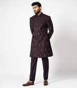 Carob double-tier achkan set