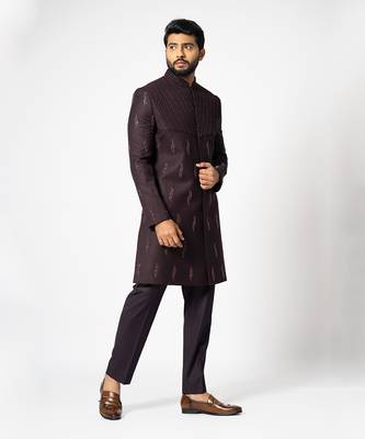 Carob double-tier achkan set 2