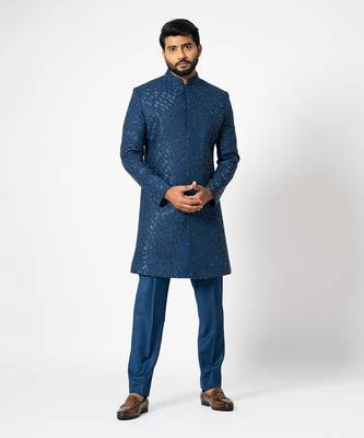 Azure bling achkan set 1