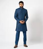 Azure bling achkan set