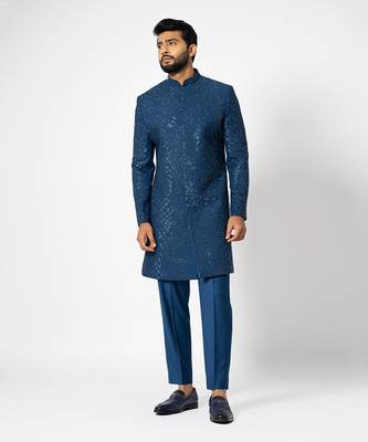 Azure bling achkan set 2