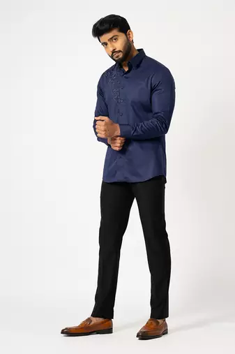 Denim blue shirt