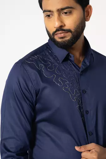 Denim blue shirt
