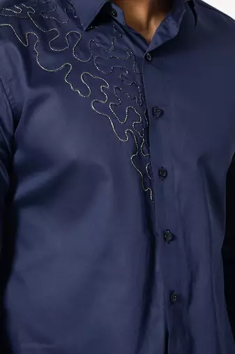 Denim blue shirt