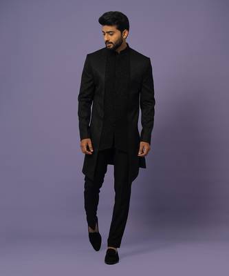 Textured achkan set 1