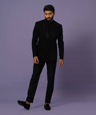 Ink black bandhgala set 1