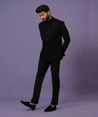 Ink black bandhgala set 2