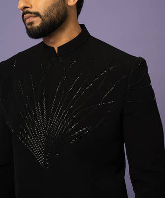 Ink black bandhgala set 4