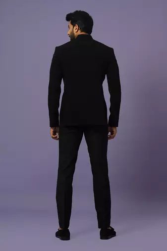 Ink black bandhgala set