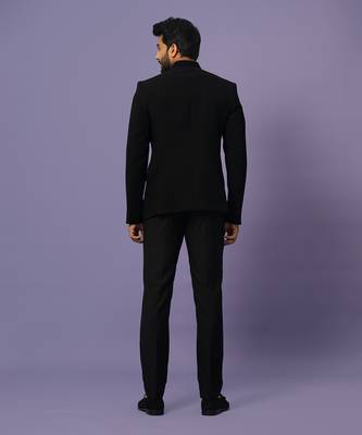 Jet black bandhgala set 5
