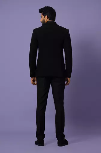 Satin lapel suit set