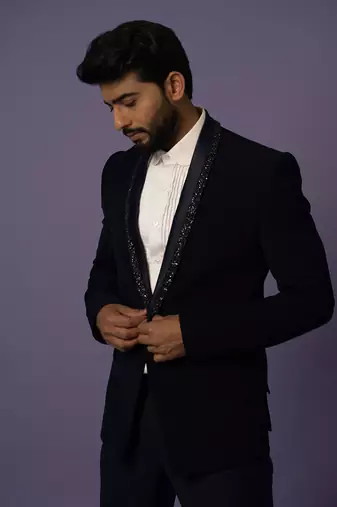 Ink blue suit set