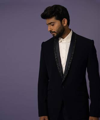Ink blue suit set 4