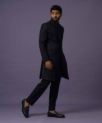Indigo high low achkan 2