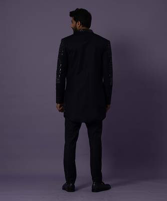 Murky blue layered open jacket 5