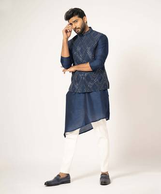 Indigo diagonal nehru jackert 2