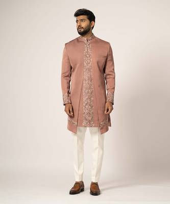 Dusty rose achkan 2