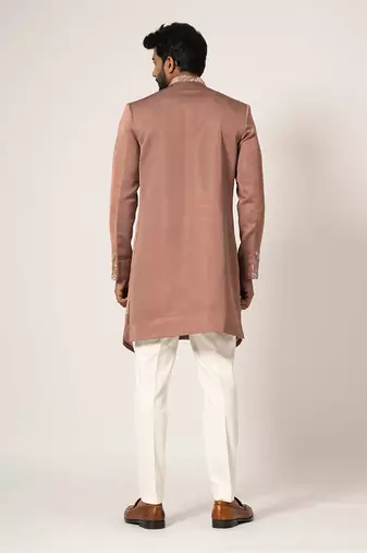 Dusty rose achkan
