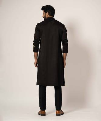 Black tropical kurta set 5