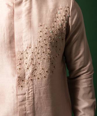 Pink embroidered kurta set 4