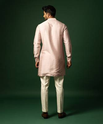 Pink embroidered kurta set 5