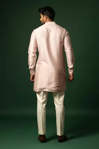 Pink embroidered kurta set