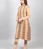 Women's winter wear anarkali a line woolen kurtis for women(free size)
