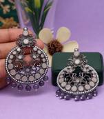 Gray color antique earrings