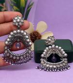 Gray color antique earrings