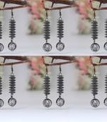Black color antique earrings combo of 6 pairs