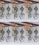 Black color antique earrings combo of 6 pairs